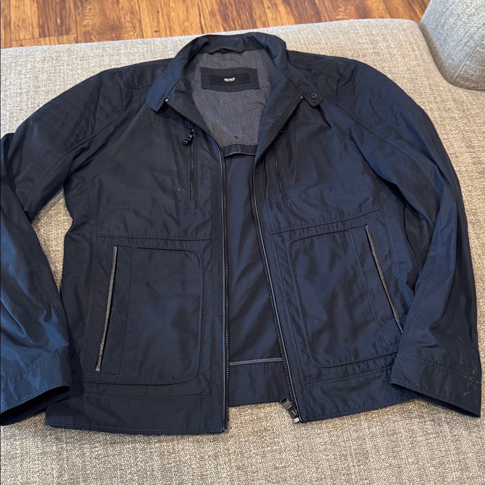 Boss Navy Jacket with Black Label